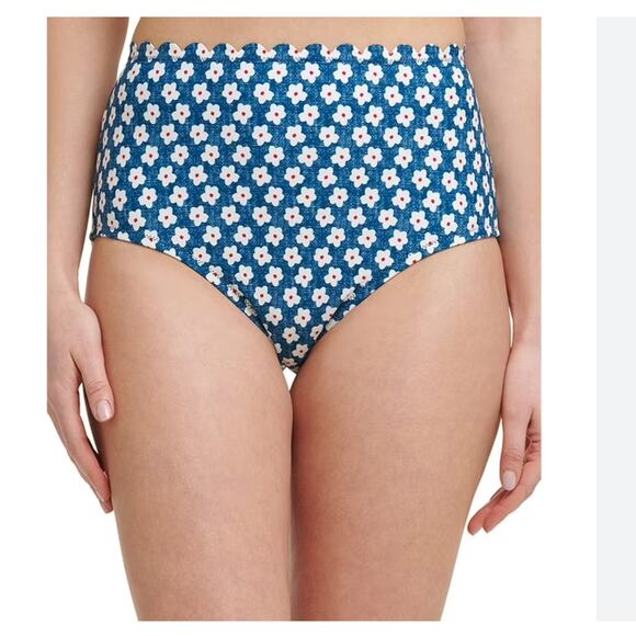 5 for $25| Tommy Hilfiger Floral Scalloped High-Waist Swimsuit Bottoms NWT - Picture 1 of 11